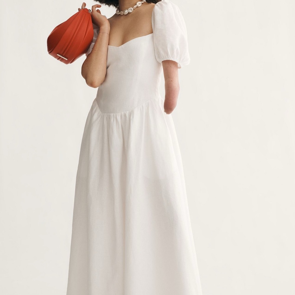 Reformation Davila linen midi dress